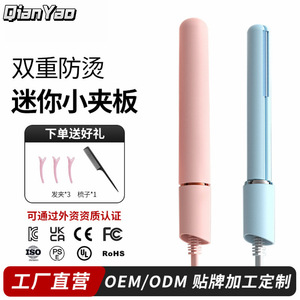 Hair Straightener Curler H1 Pink Blue Fast Heating Electric Wired For Dry Wet Hair Dorm Use - Product Image 4