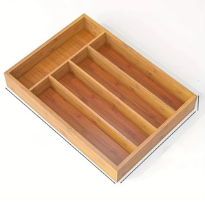 Organisateur de plateau à couverts en bois de qualité supérieure pour tiroir de cuisine porte-couverts élégant rangement d'ustensiles polyvalent pour la maison et la salle à manger - Product Image 2