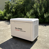 Générateurs à essence SLONG BRAND super silencieux 8KW 4 temps refroidis par air, démarrage automatique, réservoir de carburant de 25L, 50/60Hz pour l'alimentation d'urgence à domicile