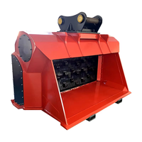 Godet de criblage et de concassage hydraulique pour excavatrice, marque Yuezhuo, 18-28 tonnes, pour la pulvérisation de roches, la remédiation des sols, les blocs de charbon et le ciment