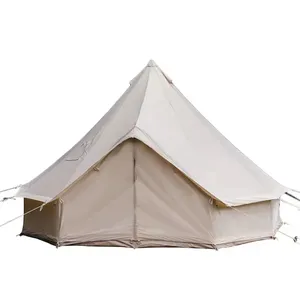 Üretici 5 metre Camper kumaş Tipi hafif yuvarlak Teepee hindistan çan çadır 10 kişi kamp Yurt çadır satılık