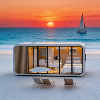 XULV Maison préfabriquée de luxe moderne en acier et verre, cabine capsule spatiale pratique, hébergement mobile écologique, hôtels préfabriqués pour le tourisme