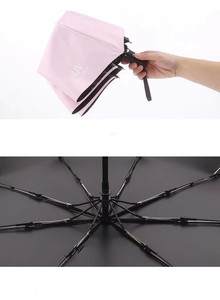 Paraguas plegable automático para lluvia, sombrilla pequeña UV personalizada, promocional, venta al por mayor, 3 pliegues - Product Image 4