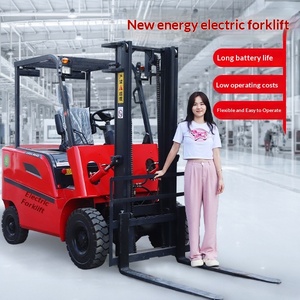 Chariot élévateur à quatre roues de 1,5 m de hauteur de levage, 2 hydrauliques, petit et portable pour la manutention - Product Image 1