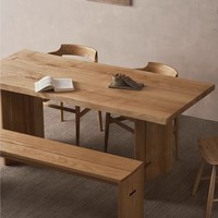 Table à manger en bois massif de style Wabi-Sabi, style nordique, multifonctionnelle, bureau, table à thé, meubles de maison, salon