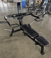 Banc de musculation 3-en-1 en acier robuste pour presse à pectoraux et presse à dos – Équipement de fitness commercial à charge libre