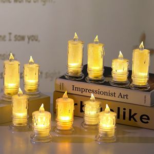 simulation transparentes elektronisches kerzenlicht <span class=keywords><strong>led</strong></span> kristall kerzenlicht weihnachten rauchfrei tee wachs romantisch geburtstag kerze - Product Image 2