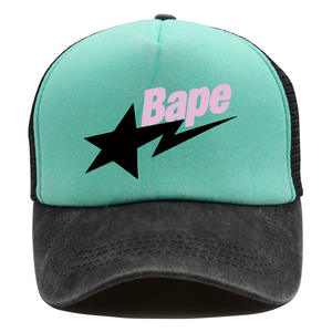 <span class=keywords><strong>หมวก</strong></span>เบสบอล5แผงตาข่ายทรูเกอร์พิมพ์ลายแบบกำหนดเองสไตล์ใหม่หมวกกันแดดสไตล์ฮิปฮอปกลางแจ้ง - Product Image 5