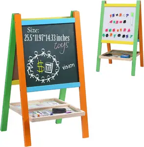 Houten Kunst Ezel Board Met Schoolbord En Schoolbord Educatief Speelgoed Voor Kinderen