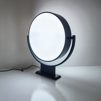 360 °   Boîte à lumière LED circulaire rotative personnalisée en acrylique pour publicité, signalétique extérieure, boîte à lumière LED extérieure