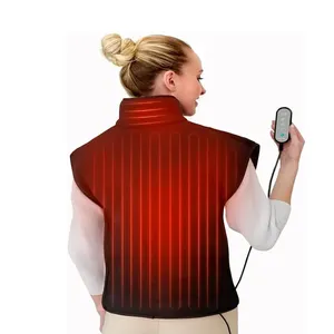 Grande Almofada De Aquecimento Para O Pescoço Ombro Para Alívio Da Dor Nas Costas Calmante Aquecido Back Wrap Wearable Almofada De Aquecimento Do Corpo Inteiro