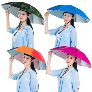 Chapeaux de tête de plage pour femmes, couvre-chef d'ombrage, imperméable, pliable, à l'extérieur, avec ombrelle, idéal pour la pêche, le Camping