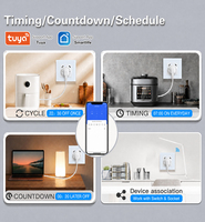 UBARO 82mm Tuya WiFi Akıllı Priz EU Schuko 16A Cam Panel USB Type-C Güç Monitörü Alexa Google Home Yandex Alice IP21