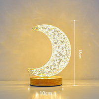Nouvelle tendance usb led luminosité réglable tactile télécommande lumières de table décoratives lune étoiles lampe pour chambre