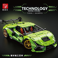 Nouvelle voiture de sport technique T5046, hypercar, blocs de construction, véhicule rapide, briques, puzzle, jouet éducatif, cadeau de Noël pour enfants