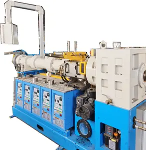 Wiper spray pipe rubber extrusion machine and microwave vulcanization production line