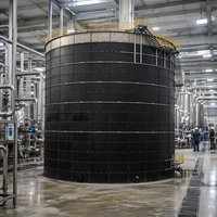 Digesteur anaérobie à haute efficacité de 5000 m³, type Schumann, sur mesure, avec réacteur automatique, sans soudure in situ, pour fumier d'élevage