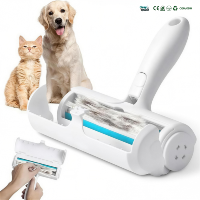 Produits de toilettage pour animaux de compagnie : Rouleau adhésif réutilisable double face pour enlever les poils de chat et d'animaux, brosse anti-poils