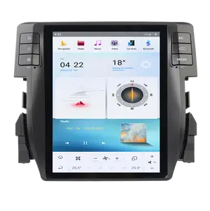 Autoradio Android da 10.4 "con schermo verticale per Honda Civic 2016 2017 2018 lettore DVD navigazione sistema multimediale Stereo