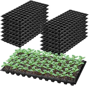 Topraksız sistem PVC tohum fide yetiştirme tepsileri plastik kreş sera bahçe tarım tencere delik dikim aracı filiz