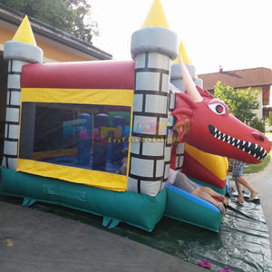 Castillo inflable con forma de dragón, de calidad comercial, con tobogán para fiestas. - Product Image 4