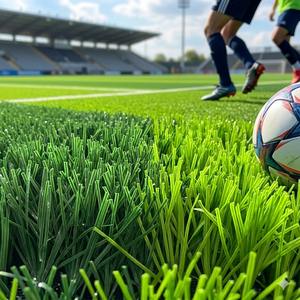 Gazon artificiel de qualité standard pour le football, 50 mm, pelouse de <span class=keywords><strong>terrain</strong></span> de football, haute densité, fil PE durable - Product Image 2