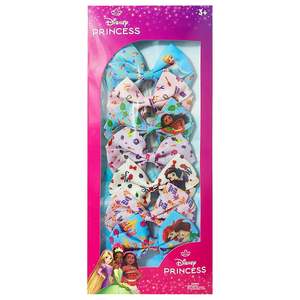 Barrettes à cheveux en forme d'alligator sur le thème des princesses Disney pour enfants, lot de 7, antidérapantes, 4 pouces, nœuds pour cheveux, licence originale H.E.R. Accessoires - Product Image 2