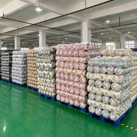 Tissu d'impression numérique 5D 100% polyester respirant au toucher doux 260 cm pour la literie de la maison, tissu décoratif pour rideaux en rouleau