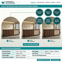 Comptoir de caisse durable au design moderne en panneaux de bois, style luxe léger, pour magasin de vêtements et boutique de mariages