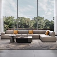 Ensemble de canapés de bureau modernes, minimalistes, écologiques et durables, en cuir PU, convertible, en forme de L, modulaire, sectionnel, 3 places, réception de PDG