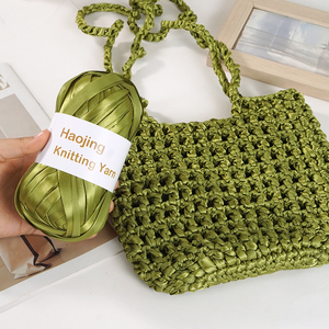 Fil à tricoter et à crocheter en mélange 100 % polyester acrylique <span class=keywords><strong>Hyuna</strong></span>, idéal pour sacs, tapis et projets de crochet, avec motifs teints. - Product Image 6
