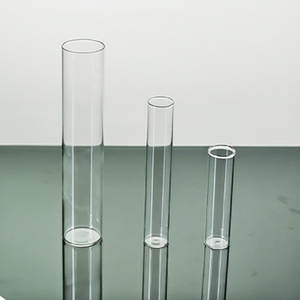 Tube à essai en verre transparent à fond plat de qualité médicale personnalisé à forte vente avec bouchon pour fournitures de laboratoire - Product Image 3