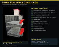 Nouvelle cage d'élevage de cailles modulaire empilable à un seul niveau, équipement d'élevage avicole pour oiseaux pondeurs, logement peu encombrant, galvanisé