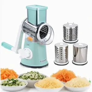 3in1 Round Fruit & Vegetable Cutter with Grinding Nuts Slicing & Cutting Cheese