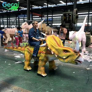 Gecai Promotion : Petit Dinosaure Artificiel en Résine à Chevaucher, Modèle de Parc d'Attractions avec Contrôle Automatique et Sons Réalistes - Product Image 5