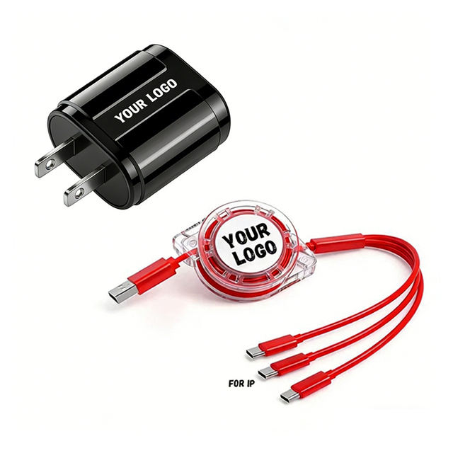 Wholesale 3 in 1 Retractable Cable with Custom Logo Multiple USB Charging Cable for Promo Business Gift USB-C Mobile Phone Cable
