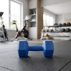 FitLover Manubrio Blu da 4 kg in Ghisa di Alta Qualità per Esercizi a Casa, Palestra, Fitness, Bodybuilding e Allenamento con Pesi - Product Image 2