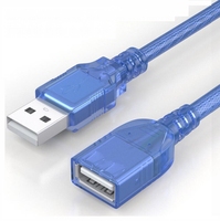 Blaues USB 2.0-Verlängerungskabel von Stecker zu Buchse USB2.0-Erweiterungs leitung Druckers trom leitung A/M zu A/F Blaues Kabel 1,5 m