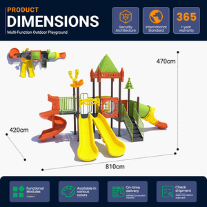 Grande structure de jeux d'extérieur en plastique avec toboggan en tuyau galvanisé certifié CE <span class=keywords><strong>pour</strong></span> <span class=keywords><strong>parc</strong></span> d'enfants, vente en gros OEM directe usine - Product Image 2
