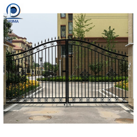 Prima personnalisé maison jardin sécurité gril conception coulissante battante porte en fer allée porte entrée principale portes en fer forgé