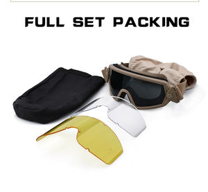 高品質の目の保護シューティンググラス戦術ゴーグル防風防曇CS保護ゴーグル戦術ヘルメットに適合 - Product Image 5