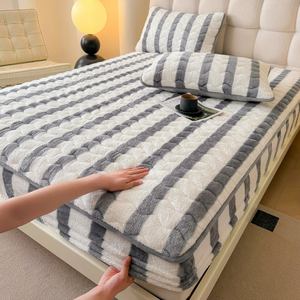 Letto di lusso caldo di alta qualità in lenzuolo in velluto latte copriletto copriletto copriletto copriletto set di biancheria da letto - Product Image 5