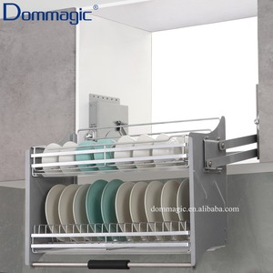 Cestello estraibile cestello portaoggetti per armadietto da parete per cucina cestello elevatore 600/700/800/900mm cestello di scarico per piatti di sollevamento D51131 - Product Image 2