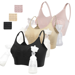 Soutien-gorge d'allaitement et de pompage mains libres sans couture à imprimé léopard, tailles <span class=keywords><strong>S</strong></span>, M, L, XL, XXL, vente en gros, avec rallonge gratuite - Product Image 3