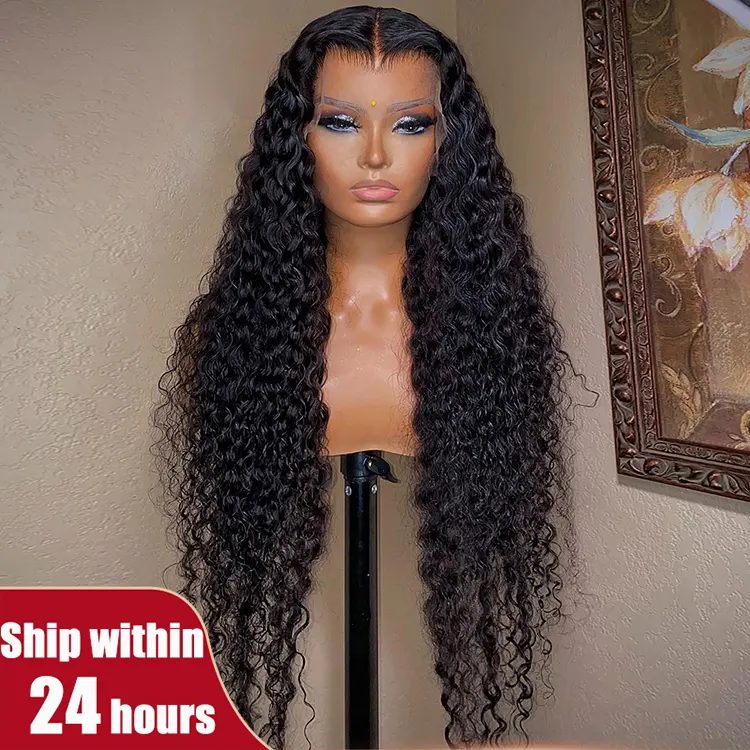100% Virgin Human Hair Wig 13X6 Transparent Swiss Hd Lace Front Wig Water Wave Hd Lace Frontal Wig