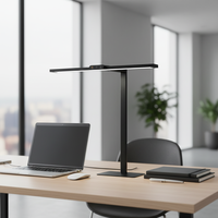 Lampe de bureau LED 60W haut de gamme avec corps en aluminium, CRI 95 Ra élevé, lumière de lecture RG0 sans scintillement, lampe de table sur pied haut