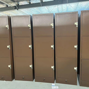 Đồng xu kiểm soát Key thép lưu trữ <span class=keywords><strong>Locker</strong></span> Put-in Take-out kim loại bưu kiện thay đồ phí thép tủ khóa - Product Image 1