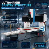 Centre d'usinage à portique CNC avec tête à entraînement par engrenages BT50, centre d'usinage de type portique pour composants de grande précision et pièces métalliques