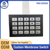 Teclado de matriz, interruptor de membrana de 20 teclas, venta directa de fábrica, venta al por mayor