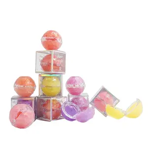 Private Label Girls Cute Crystal Jelly Glitter Lip Gloss Fruited with Double Head Colors for Children Makeup Use